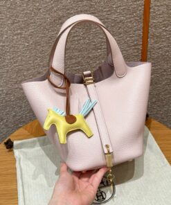 HERMES PICOTIN - 18 - MAUVE PALE - CLEMENCE - GHW