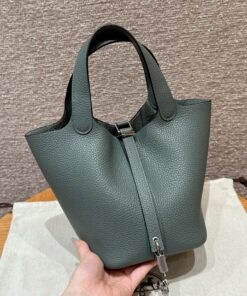 HERMES PICOTIN - 18 - VERT AMANDA - CLEMENCE - PHW