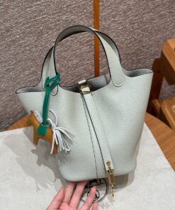 HERMES PICOTIN - 18 - GRIS NEVE - CLEMENCE - GHW