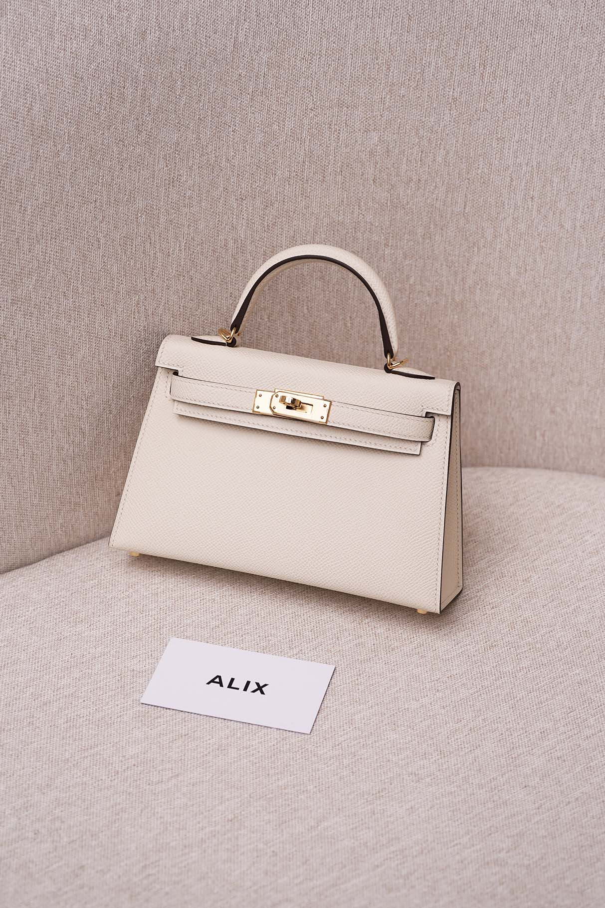 HERMES KELLY - MINI - NATA - EPSOM - GHW