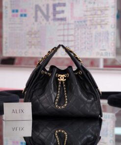 CHANEL 25 - SMALL - BLACK - CAVIAR - AGED GOLD