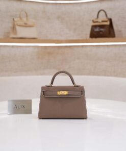 HERMES KELLY - MINI - ETOUPE - EPSOM - GHW