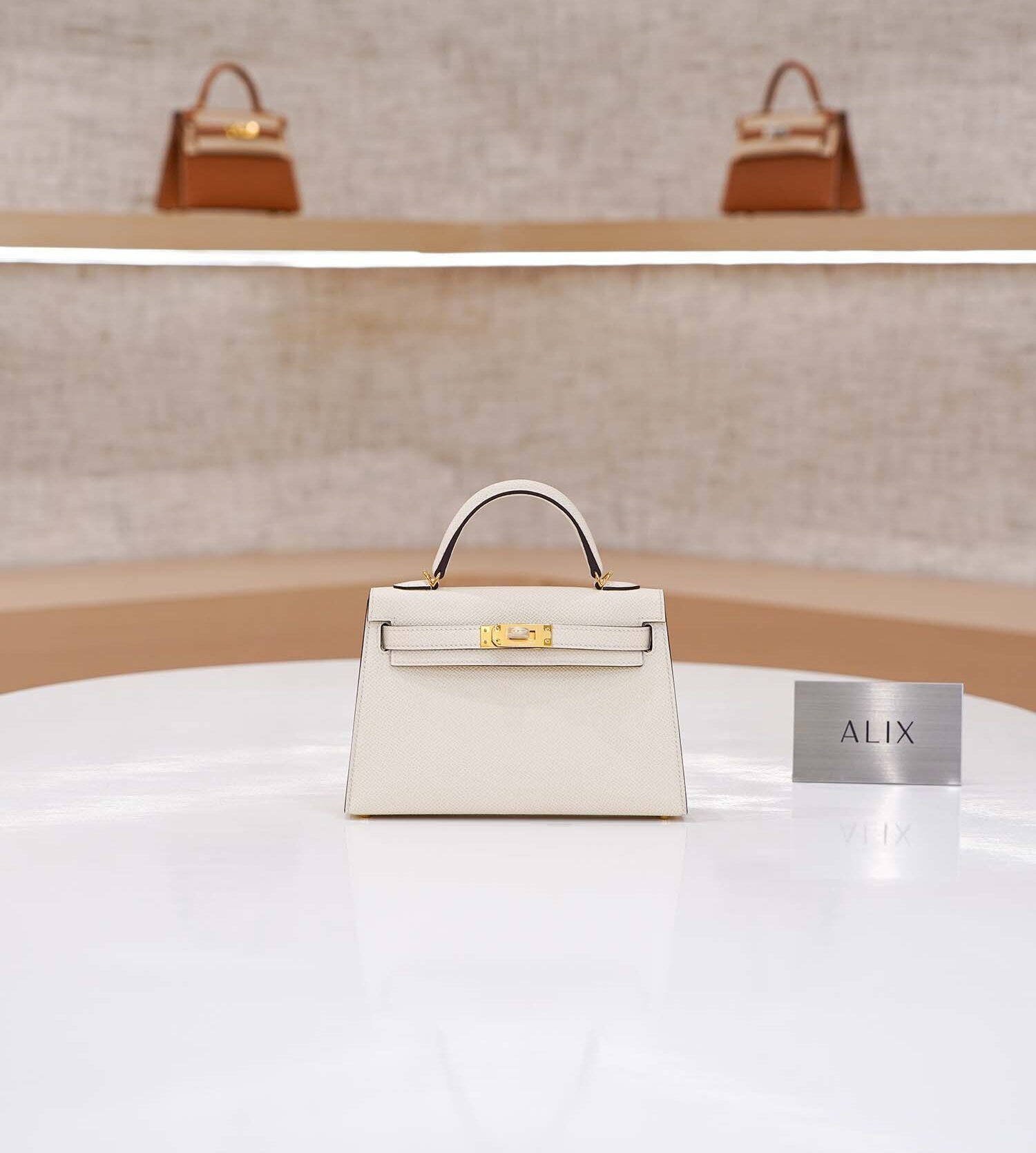 HERMES KELLY - MINI - NATA - EPSOM - GHW
