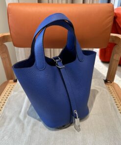 HERMES PICOTIN – 18 – BLUE SAPHIR – CLEMENCE – PHW