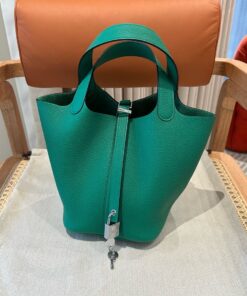HERMES PICOTIN – 18 – VERT JADE – CLEMENCE – PHW