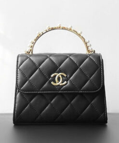 CHANEL KELLY - BLACK - LAMBSKIN - GOLD
