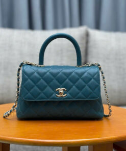 CHANEL COCO – SMALL – GREEN – CAVIAR – GOLD CHAMPAGNE