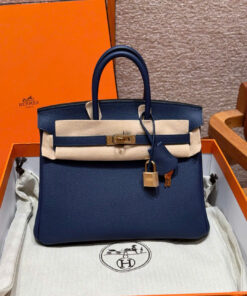 HERMES BIRKIN - 25 - BLUE SAPHIR - TOGO - GHW