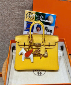 HERMES BIRKIN - 25 - LIME - TOGO - GHW