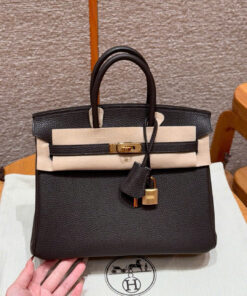 HERMES BIRKIN - 25 - EBENE - TOGO - GHW