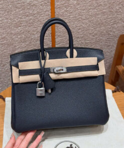 HERMES BIRKIN - 25 - BLUE NUIT - TOGO - PHW
