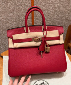 HERMES BIRKIN - 25 - RUBY - TOGO - RGHW