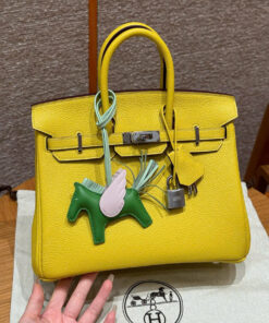 HERMES BIRKIN - 25 - JAUNE NAPLES - TOGO - PHW