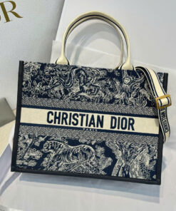 DIOR BOOK TOTE – MEDIUM – BLUE – CANVAS