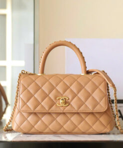 CHANEL COCO – SMALL – BEIGE – CAVIAR – GOLD