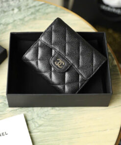 CHANEL WALLET - BLACK - CAVIAR - SILVER