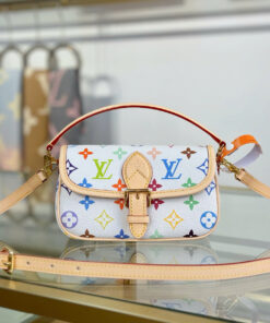 LV NANO DIANE - TM - WHITE - MONOGRAM CANVAS - GOLD