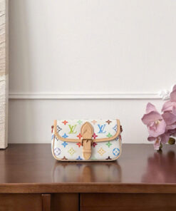 LV NANO DIANE - TM - WHITE - MONOGRAM CANVAS - GOLD