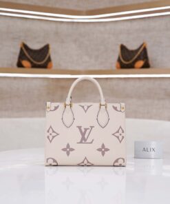 LV ONTHEGO - PM - WHITE - MONOGRAM EMPREINTE - GOLD