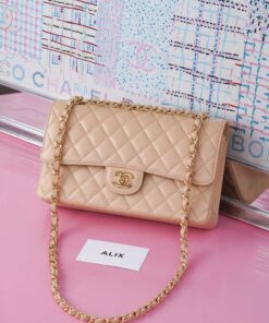 CHANEL CLASSIC - 25 - BEIGE - CAVIAR - GOLD