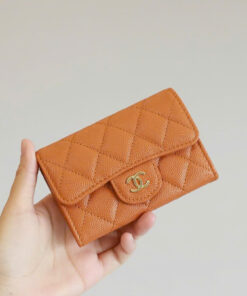 CHANEL WALLET CARD HOLDER – MINI – GOLD – CAVIAR – GOLD