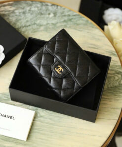 CHANEL WALLET – BLACK – CAVIAR – GOLD
