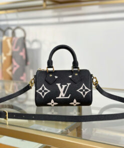 LV NANO SPEEDY – BLACK  – BICOLOR MONOGRAM EMPREINTE – GOLD