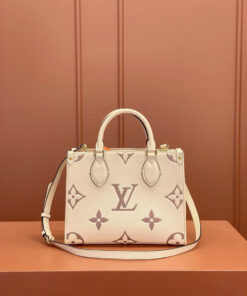 LV ONTHEGO - PM - WHITE - MONOGRAM EMPREINTE - GOLD