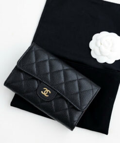 CHANEL WALLET – BLACK – CAVIAR – GOLD