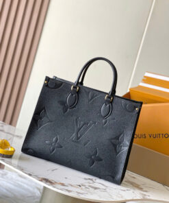 LV ONTHEGO - MM - BLACK - MONOGRAM EMPREINTE - GOLD