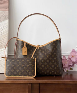LV CARRY ALL - MM - BROWN - MONOGRAM CANVAS - GOLD