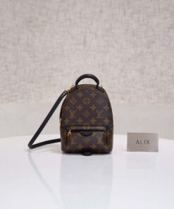 LV BACKPACK MINI PALM SPRINGS - BROWN - MONOGRAM CANVAS - GOLD