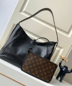 LV CARRYALL VIBE - MM - BLACK - LAMBSKIN - SILVER