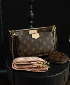 LV MULTI POCHETTE ACCESSOIRES - BROWN - MONOGRAM CANVAS - GOLD