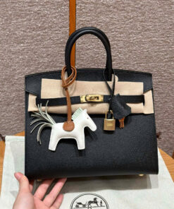 HERMES BIRKIN – 25 – NOIR – EPSOM – GHW