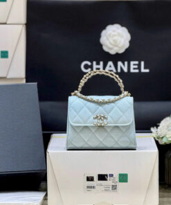 CHANEL KELLY 23P – LIGHT BLUE – CAVIAR – GOLD