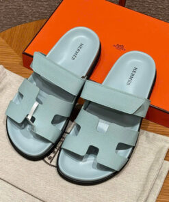 HERMES CHYPRE SANDAL - FOG BLUE - EPSOM