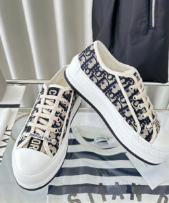 DIOR WALK'N'DIOR PLATFORM SNEAKERS DEEP BLUE DIOR OBLIQUE