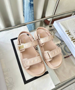 DIOR DIORACT SANDALS - PINK - CALFSKIN