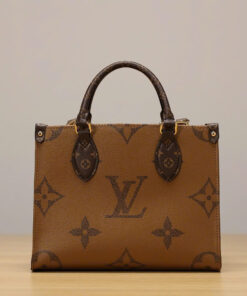 LV ONTHEGO - PM - BROWN - MONOGRAM CANVAS - GOLD