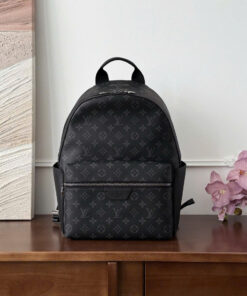 LV DISCOVERY BACKPACK - PM - BLACK - MONOGRAM ECLIPSE CANVAS - SILVER