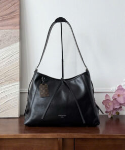 LV CARRYALL VIBE - MM - BLACK - LAMBSKIN - SILVER