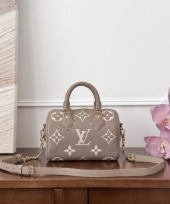 LV SPEEDY BANDOULIÈRE – 20 – GRAY – BICOLOR MONOGRAM EMPREINTE – GOLD