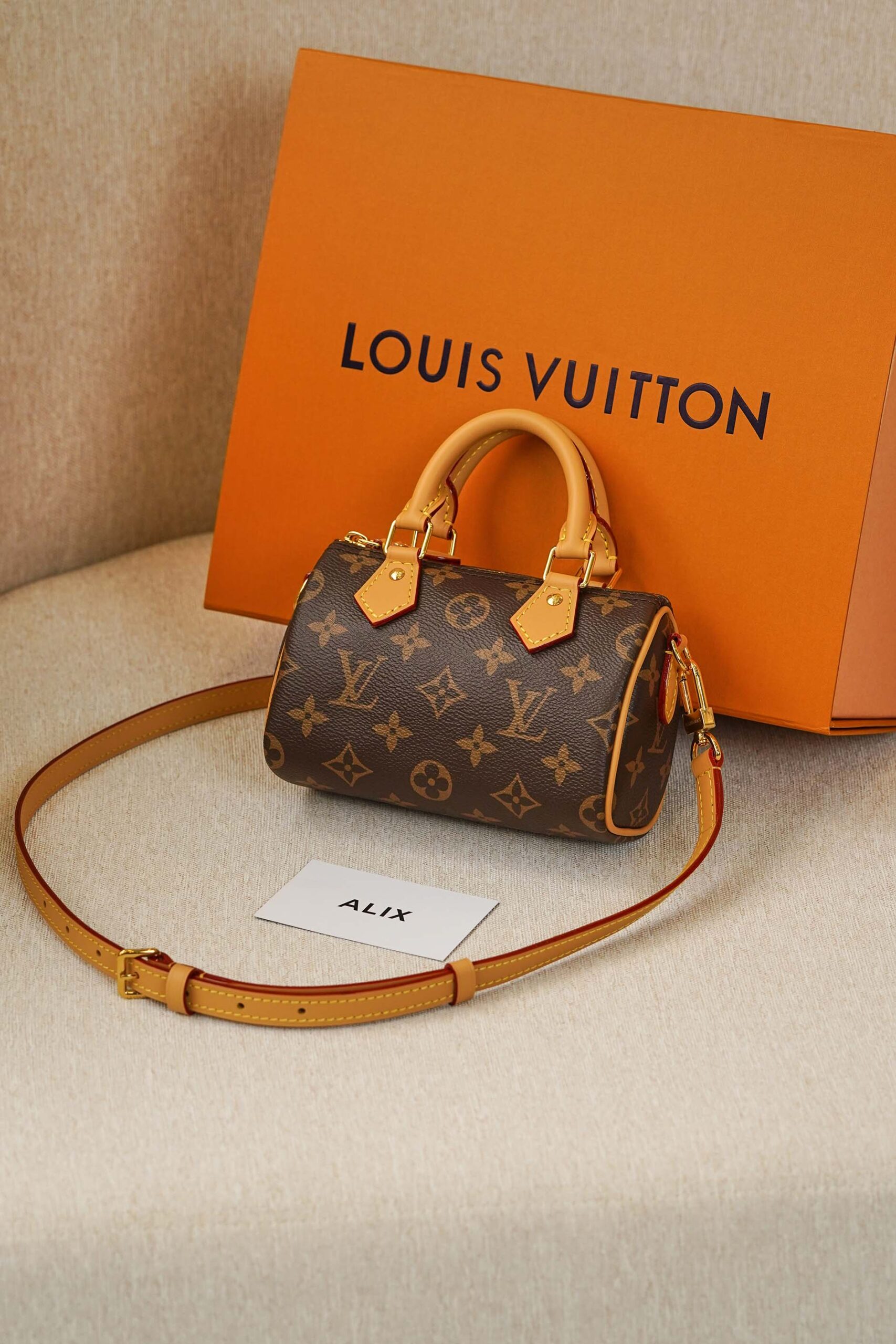 LV NANO SPEEDY – BROWN – MONOGRAM CANVAS – GOLD