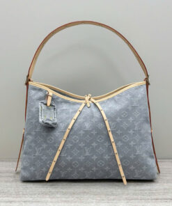 LV CARRYALL - MM - WASHED GRAY - DENIM - SILVER