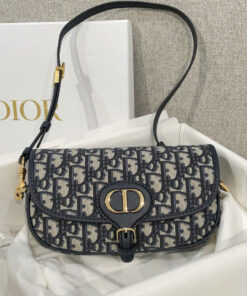 DIOR BOBBY EAST-WEST – BLUE – CANVAS – GOLD