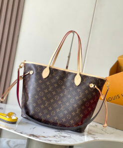 LV NEVERFULL – MM – BROWN – MONOGRAM CANVAS – GOLD
