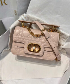 DIOR JOLIE TOP HANDLE – MINI – POWDER PINK – CALFSKIN – GOLD