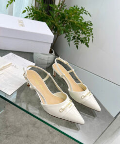DIOR SLINGBACK PUMP – WHITE