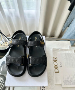 DIOR DIORACT SANDALS – BLACK – CALFSKIN